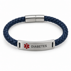 Diabetes Gevlochten Armband – Blauw