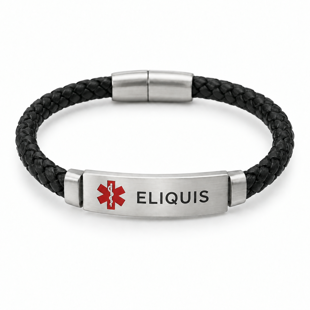 Eliquis Gevlochten Armband – Zwart