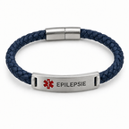 Epilepsie Gevlochten Armband – Blauw