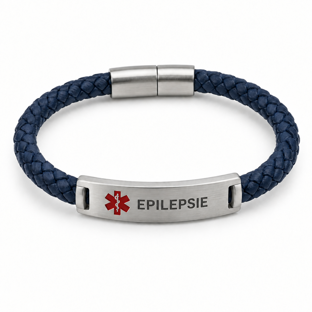 Epilepsie Gevlochten Armband – Blauw
