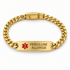 Penicilline-allergie Schakelarmband – Goud