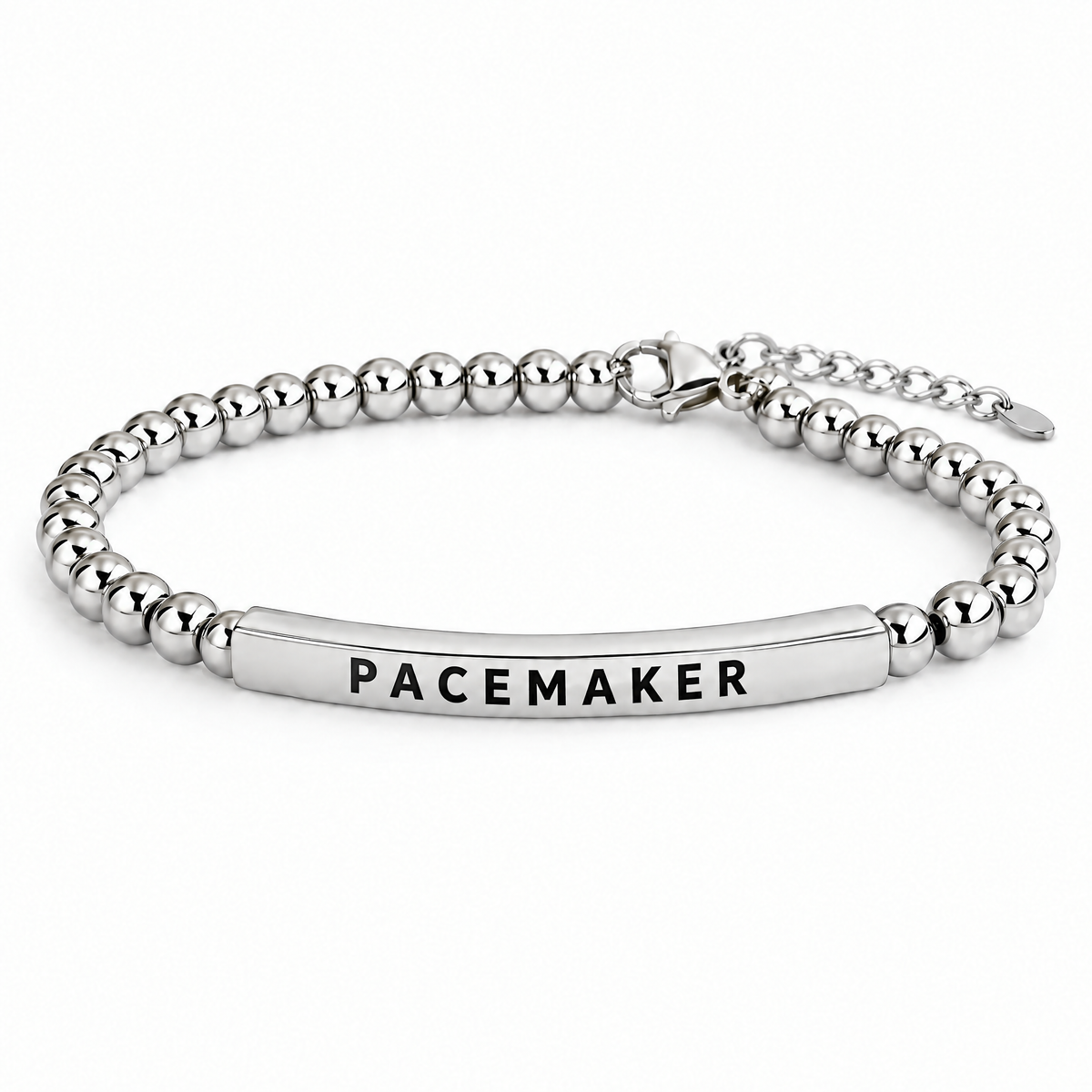Zilveren pacemaker armband met gravure PACEMAKER