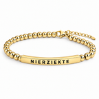 Goudkleurige nierziekte armband met gravure NIERZIEKTE