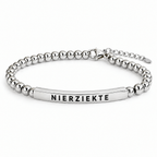 Zilveren nierziekte armband met gravure NIERZIEKTE