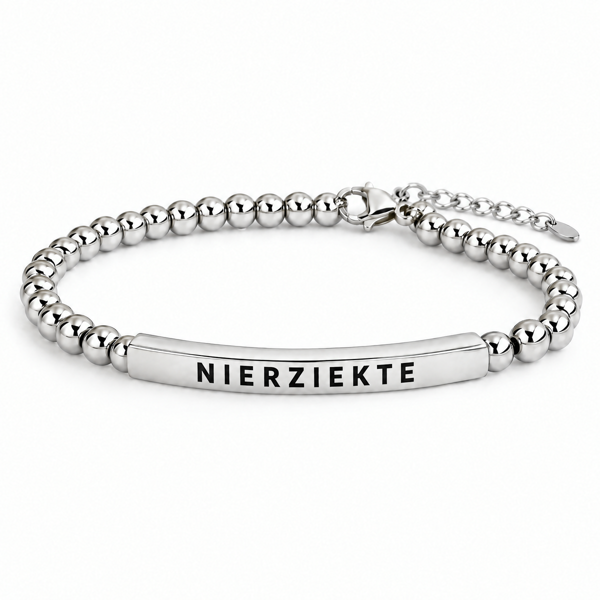 Zilveren nierziekte armband met gravure NIERZIEKTE